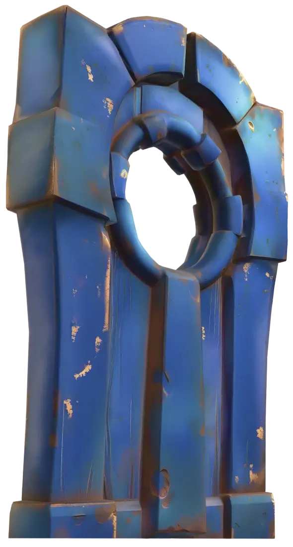 Textured low-poly game character render